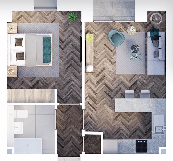 Central Park B504 Floorplan